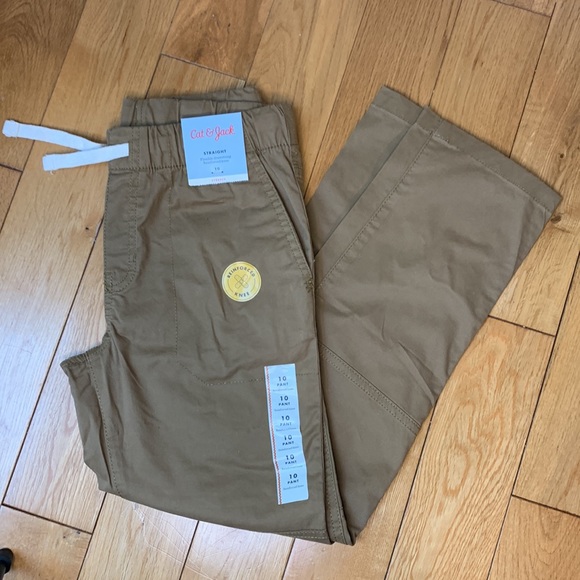 Cat & Jack Other - NWT Cat & Jack sz 10 reinforced knee brown drawstring pants